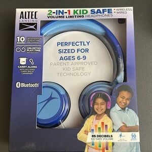 Altec Lansing 2-in-1 Kid Safe Volume Limiting Headphones NWT